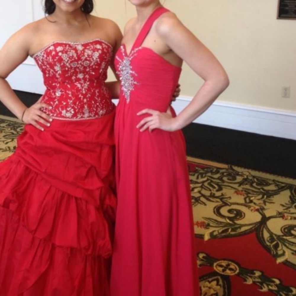Red Prom/Formal Dress - Custom Made - Size 2
